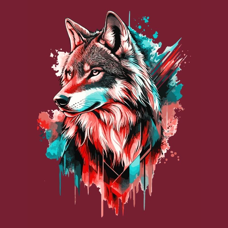 Wolf Wolf Head Predator Forest Nature Wilderness Colorful