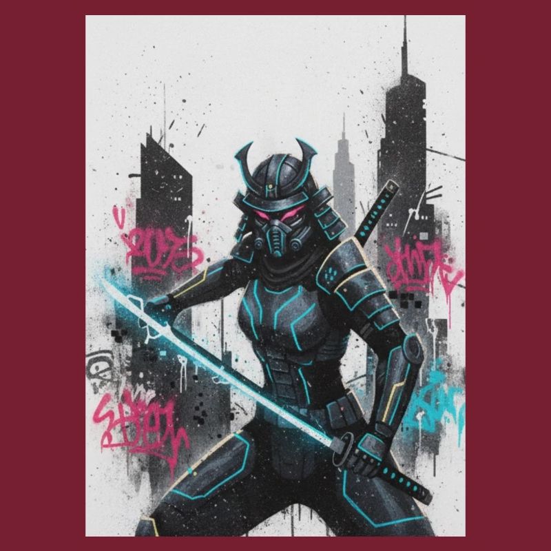 Cyber Samurai Neon Blade