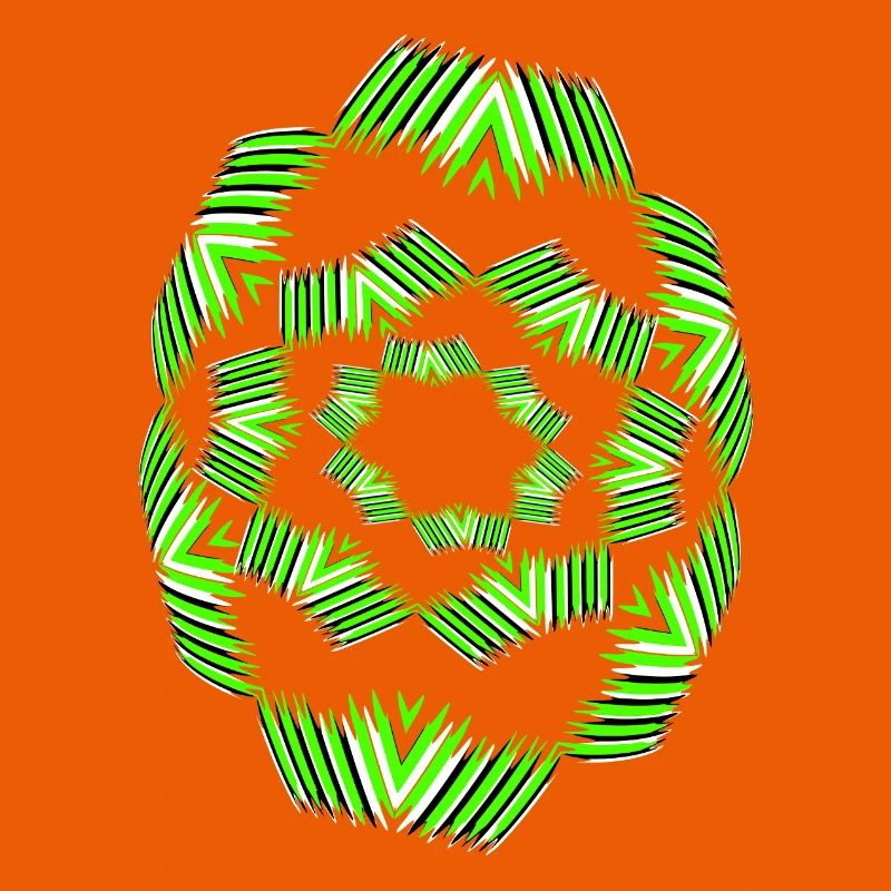 Neon Mandala Fächer Muster