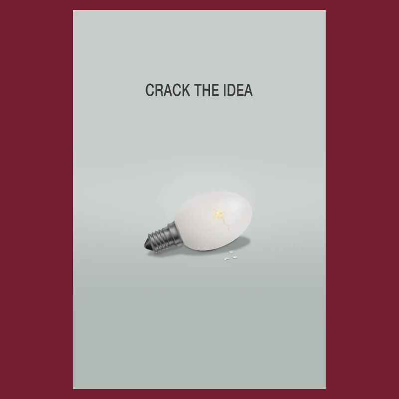 Affiche de pensée créative Crack The Idea