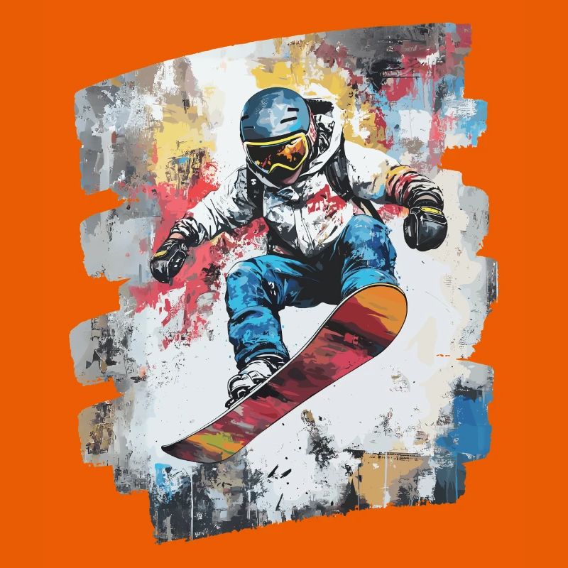 Snowboarder Pulverschnee