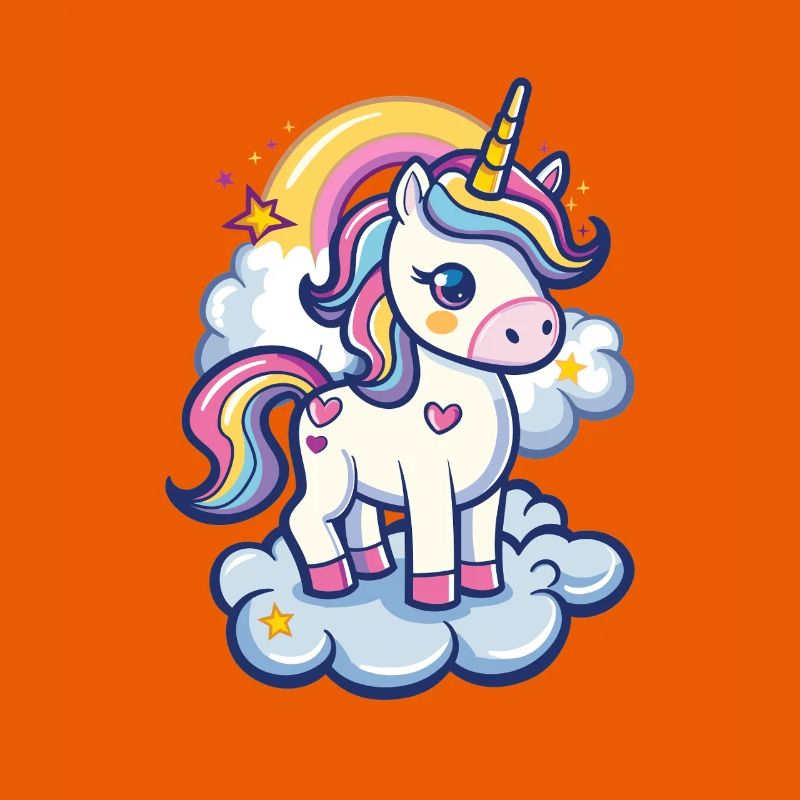 Magischer Einhorn-Traum mit Regenbogen