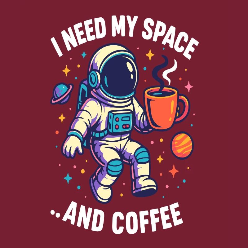 Astronaut mit Kaffee