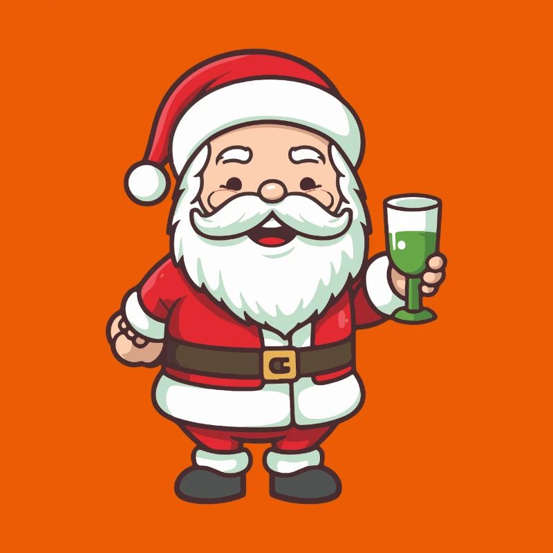 Weihnachtsmann Drinking Comic Weihnachten