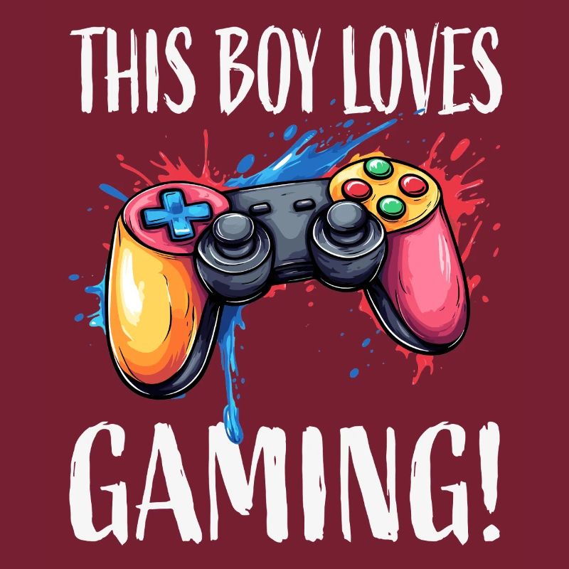 Junge liebt Gaming – bunter Controller