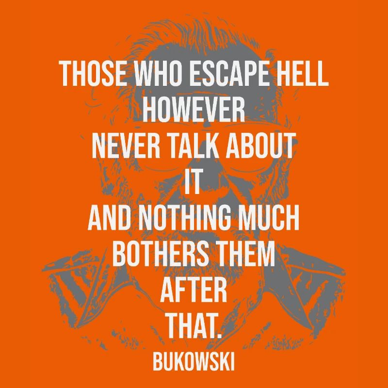 Grritty Bukowski Porträt-Tee