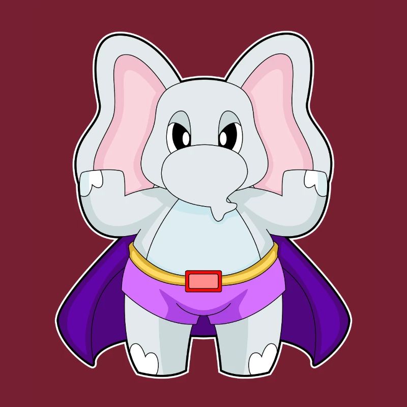 Elefant Superheld Umhang