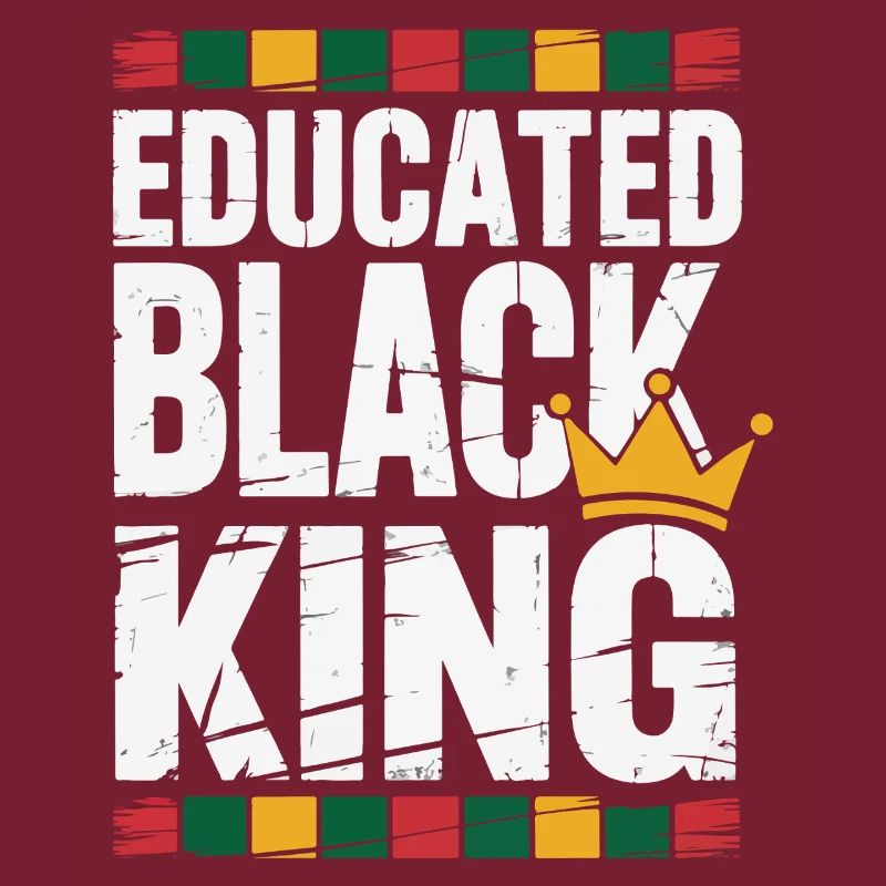 Gebildeter Schwarzer König | Afro-Pride-Zitat | Schwarz
