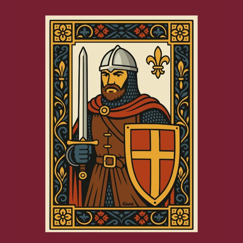 Mittelalterliches Ritterplättchen-Emblem