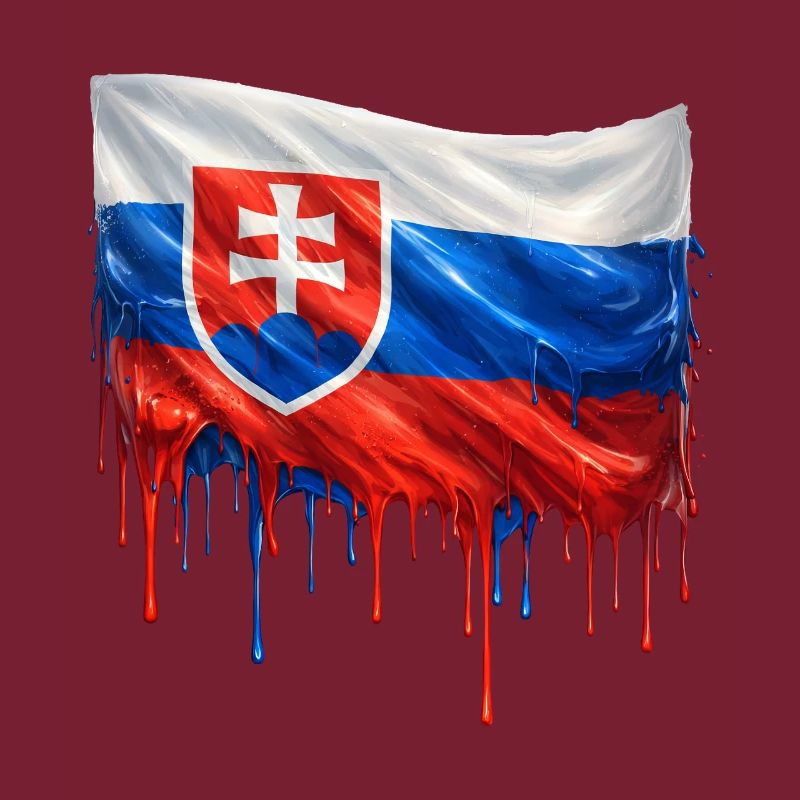 Flagge Slowakei Farbklecks