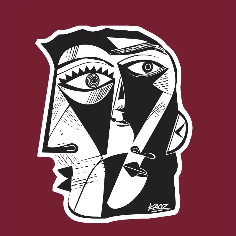 Trait de face cubiste