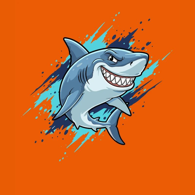Style Splash de Requin de dessin animé