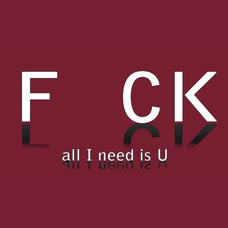 Provocative textual design with slogan