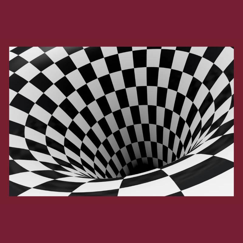 Black and white checkerboard vortex