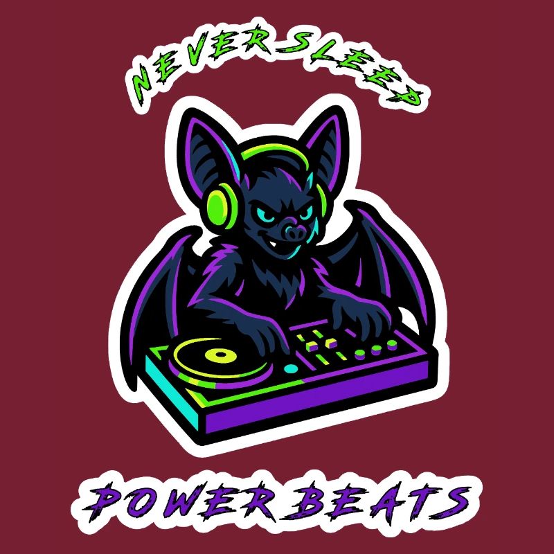 Neon Bat DJ Power Beats