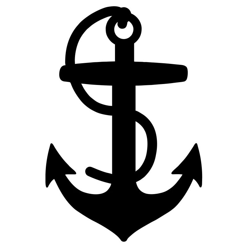 Anker für Boot oder Schiff mit Seilsegler