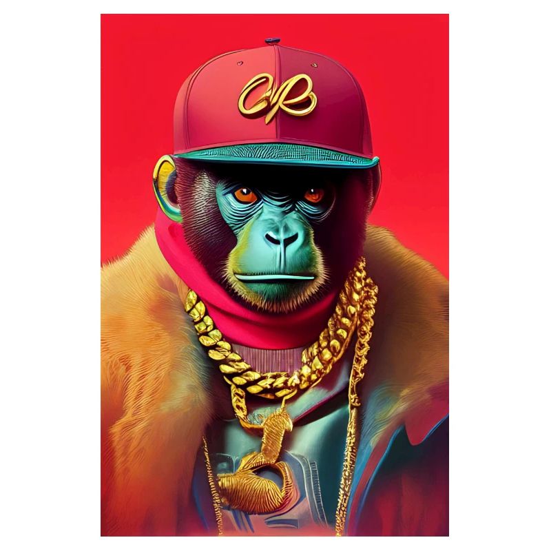 Cool monkey with gold chain