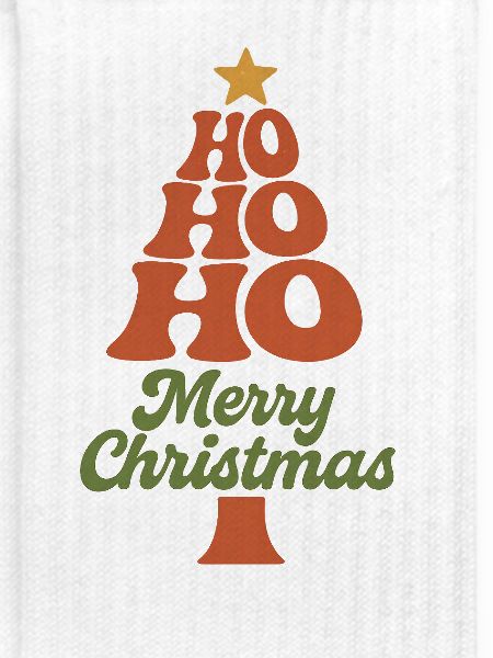 HoHoHo Weihnachtsbaum Typografie