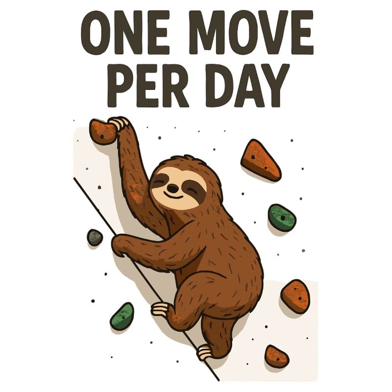 Faultier Bouldern: One Move Per Day Design