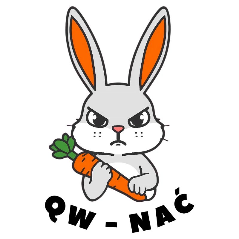 QW NAĆ - Angry White Rabbit (funny pun)