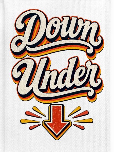 Down Under Retro Arrow Design