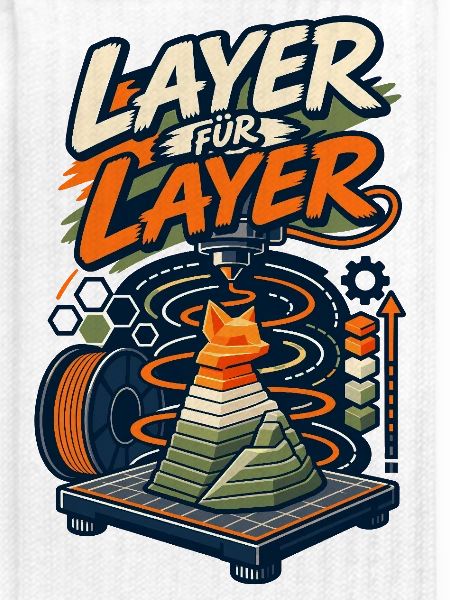 3D Drucker Layer für Layer