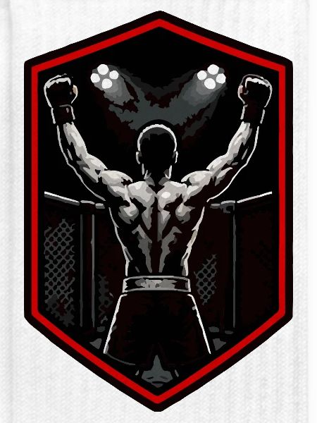 Kampfgeist Siegpose Mma