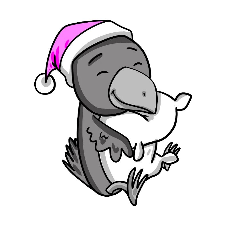 Crow with pillow and sleeping cap