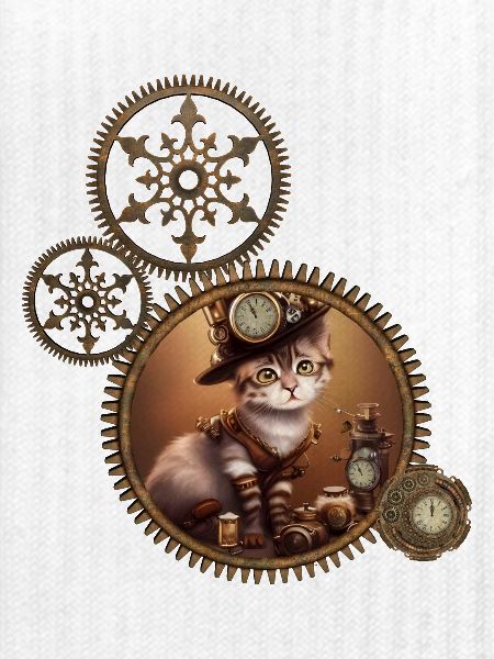 Kleines Steampunk-Kätzchen