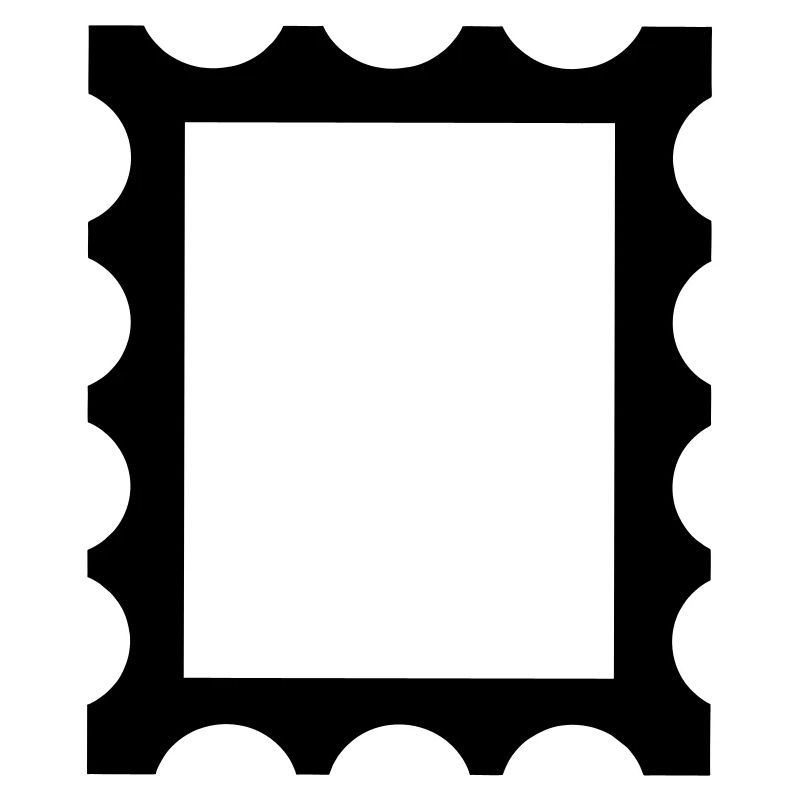 Stamp contour frame