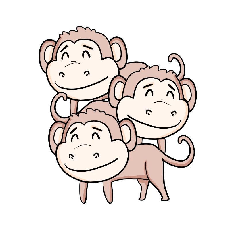 Singes mignons - Singe