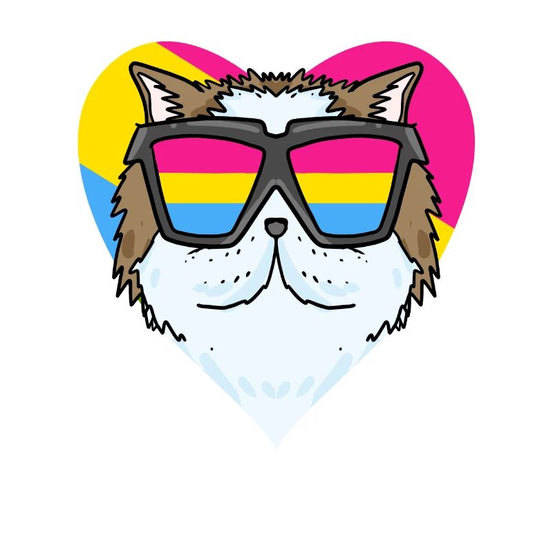 Pansexuell Katze Perserkatze Herz Geschenk