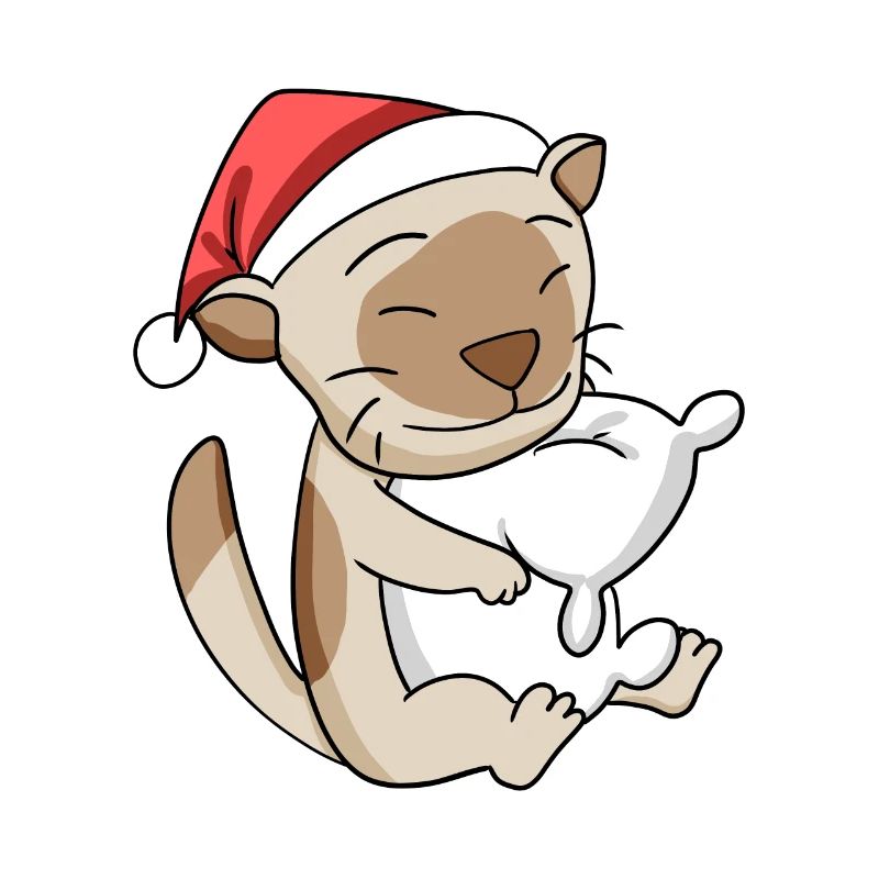 Chat Mignon Chat Birman Fatigué Noël