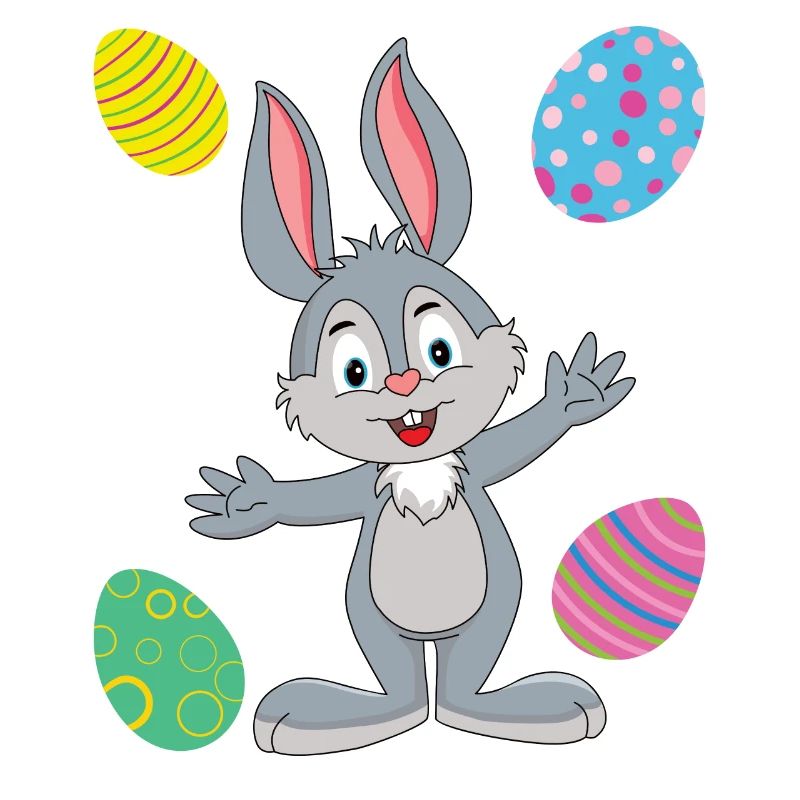 EASTER BUNNY AND EASTER EGGS