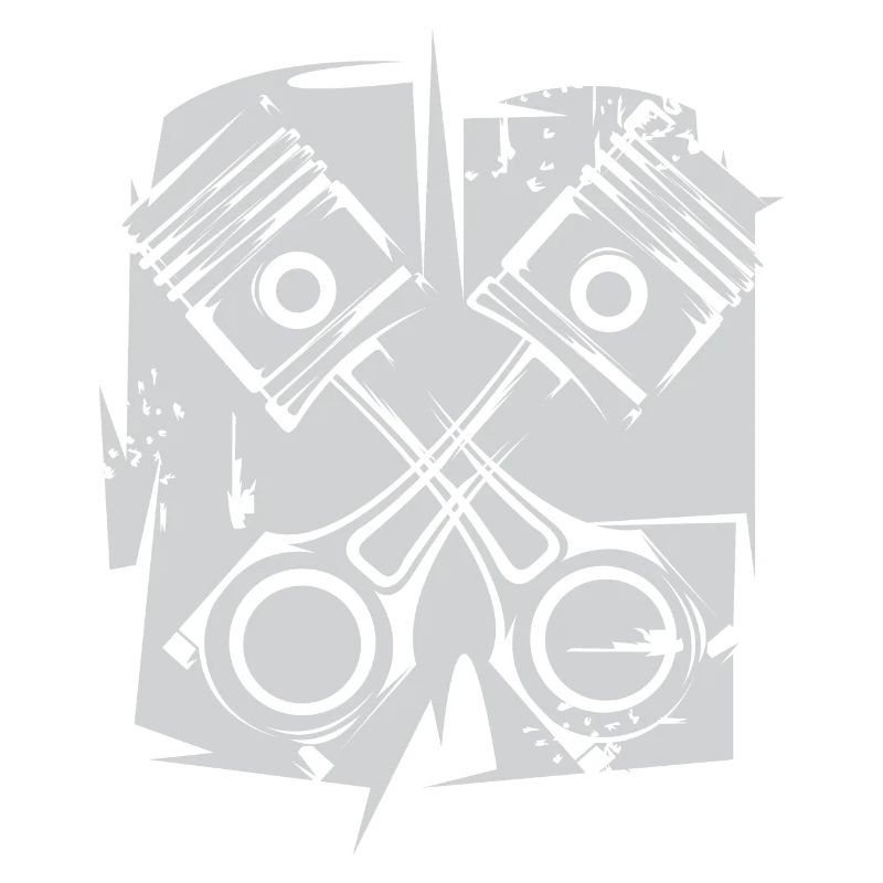 v8 Piston Engine Icon Art Illustration Logo