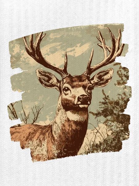 Hirsch mit Geweih