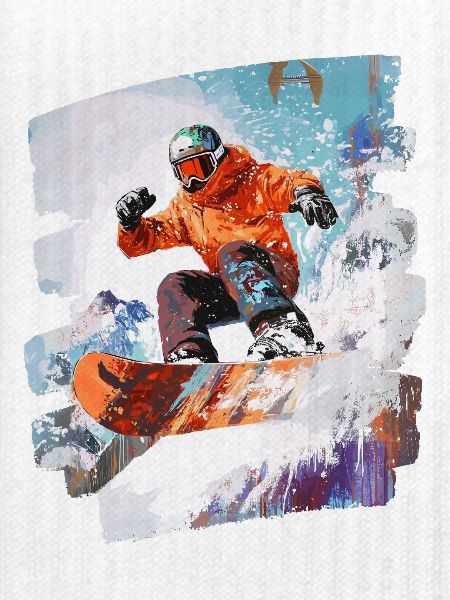Snowboarder Pulverschnee