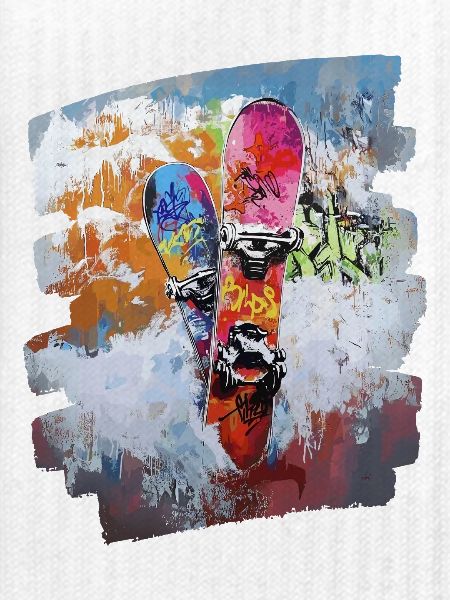 Snowboarder Pulverschnee
