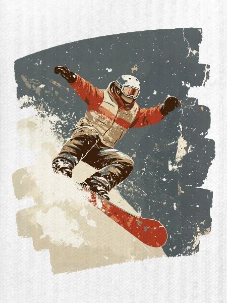 Snowboarder Pulverschnee