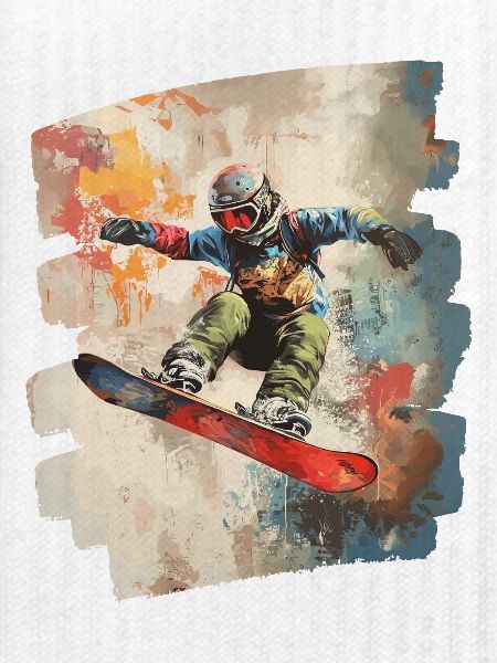 Snowboarder Pulverschnee