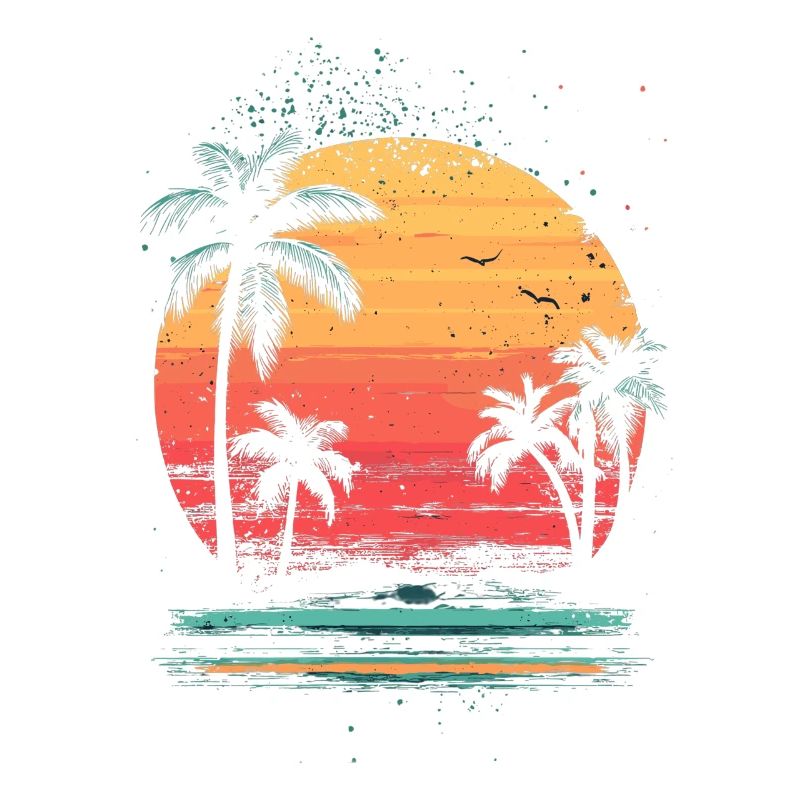 Palm Tree Sunset Summer Sun