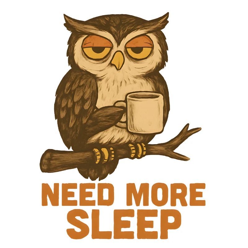  Need More Sleep – Lustige Eule