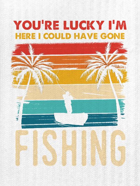 Fischerei Retro Sunset Silhouette