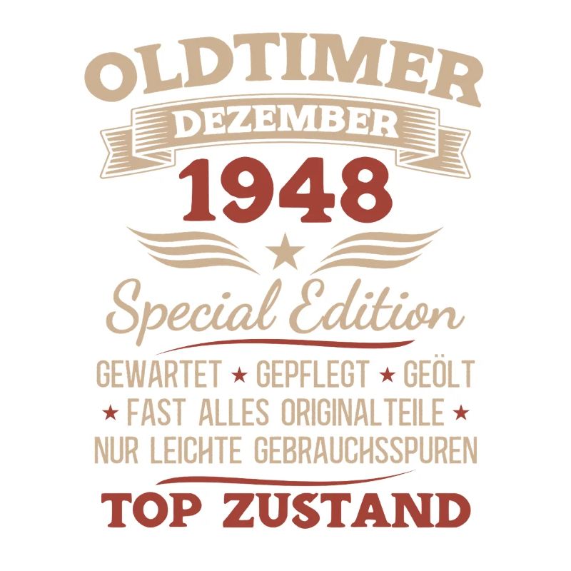 77. Geburtstag Geschenk Oldtimer Dezember 1948