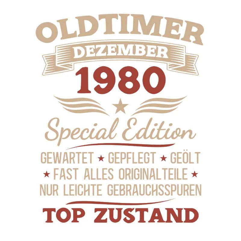 45. Geburtstag Geschenk Oldtimer Dezember 1980