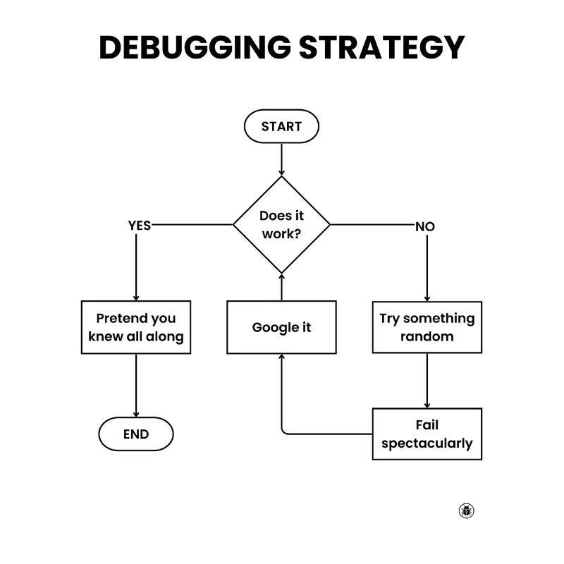 Debugging Strategy Flowchart - Does It Work Gift