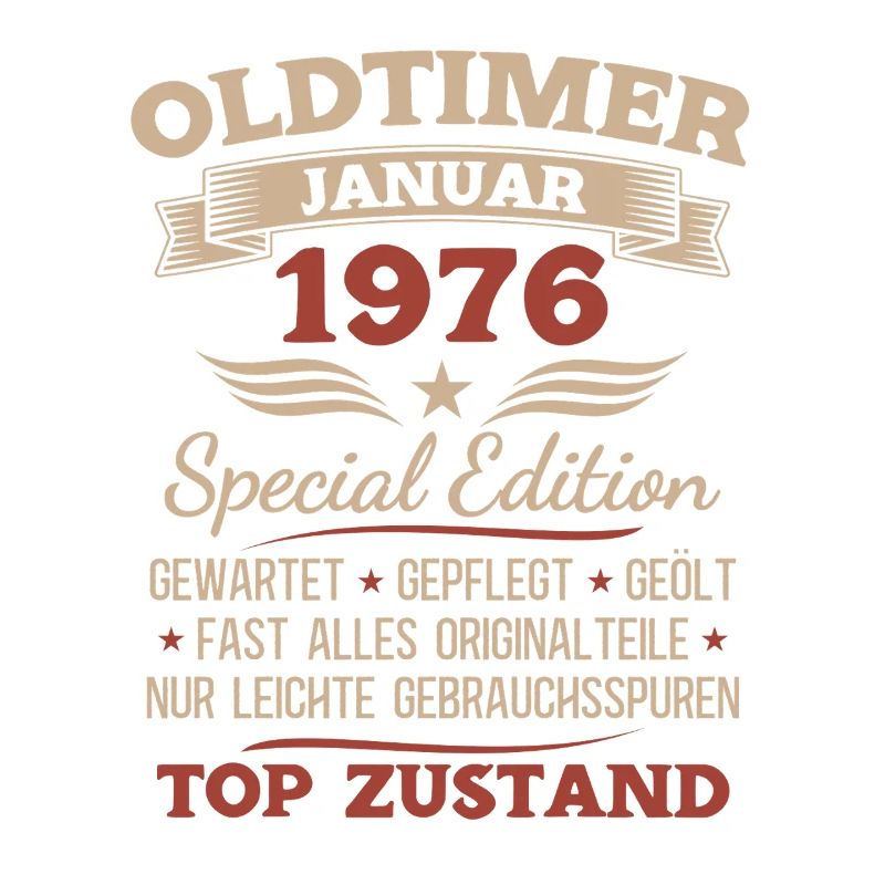 50. Geburtstag Geschenk Oldtimer Januar 1976