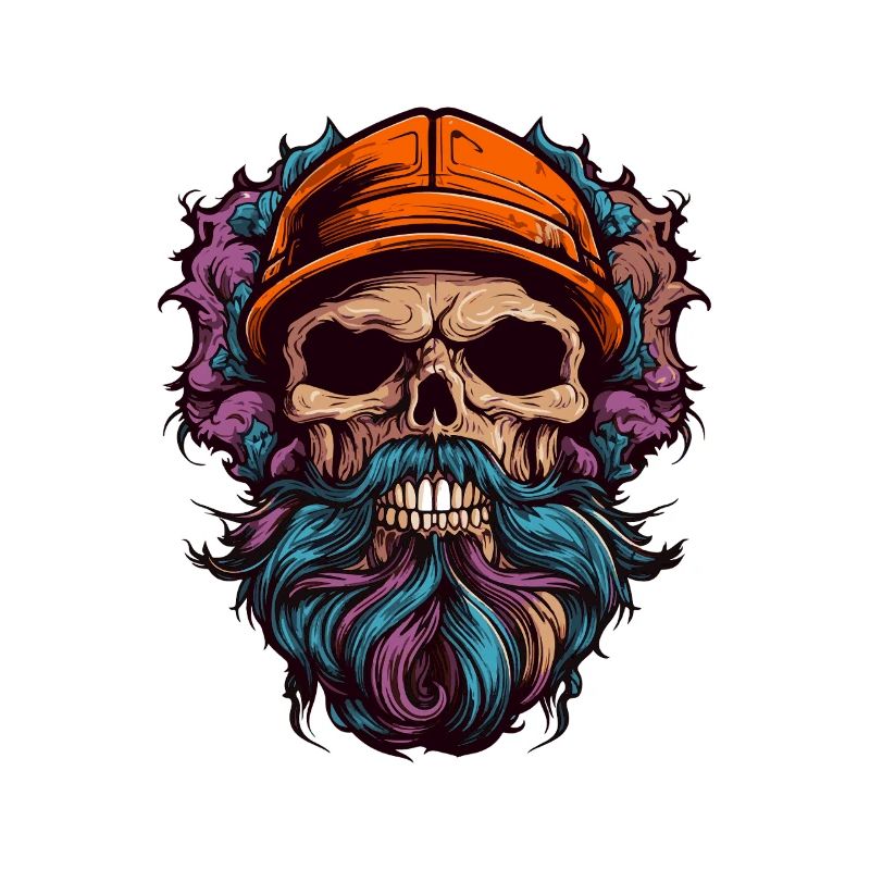 Crâne avec barbe