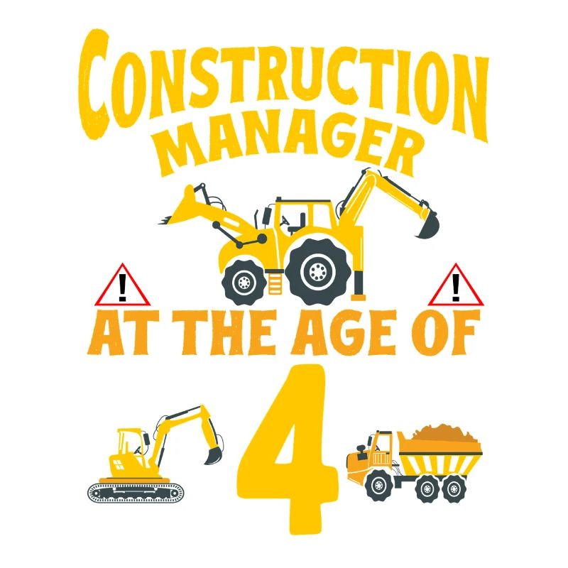 Fête de construction 4e anniversaire Camion de 4 ans