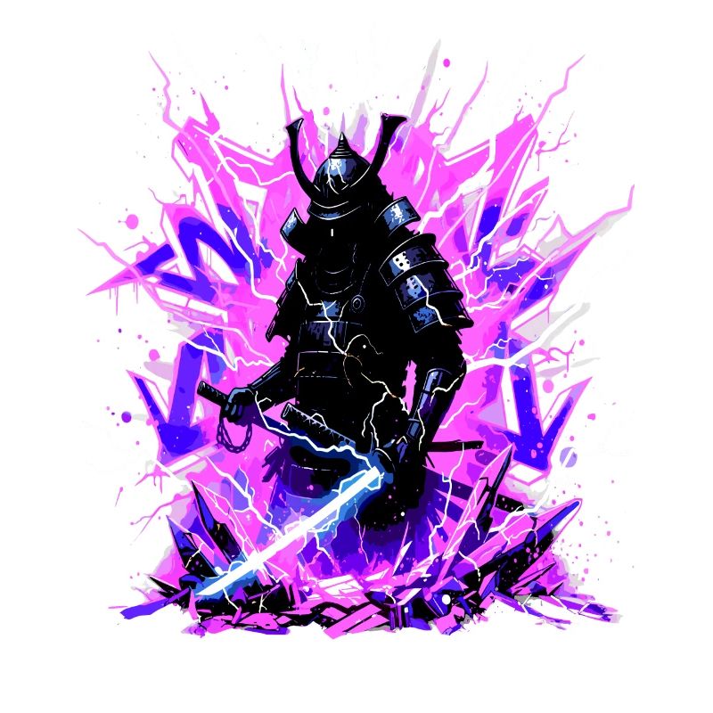 Cyber Samurai – Synthwave Katana Geist